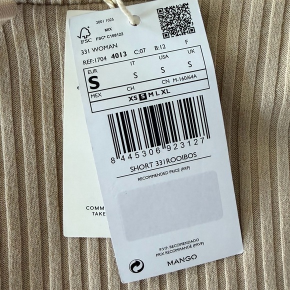 Mango Ribbed knitted Shorts - Picture 8 of 11